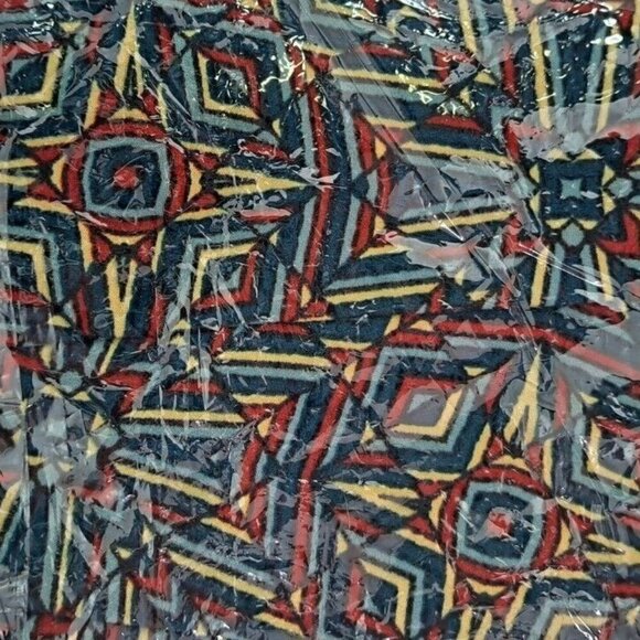 LuLaRoe One Size Leggings Multicolor Geometric Starburst Pattern - Picture 2 of 4